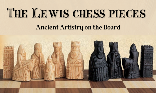 Chess Set - Metal Isle of Lewis Metal Chess Pieces on Inlaid Beechwood –  WorldWise Imports