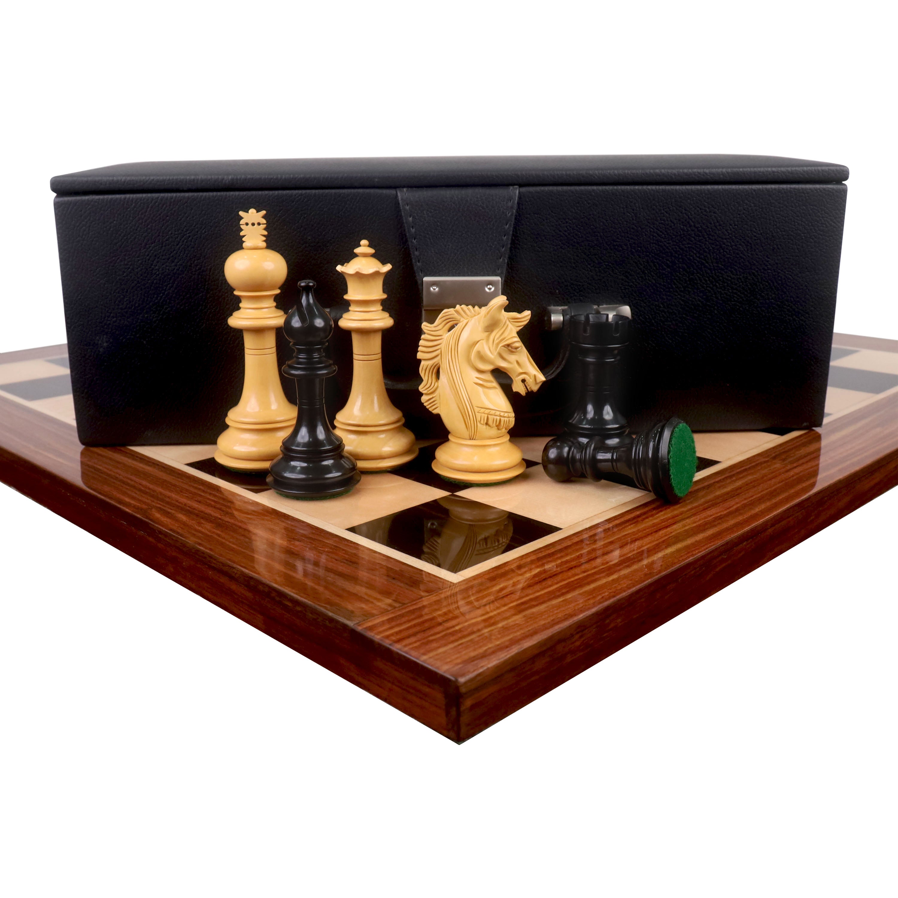 Large Beautifully Detailed Staunton Travel Wooden Chess Set deals 21 Inch Folding Storage Board 4 inch King