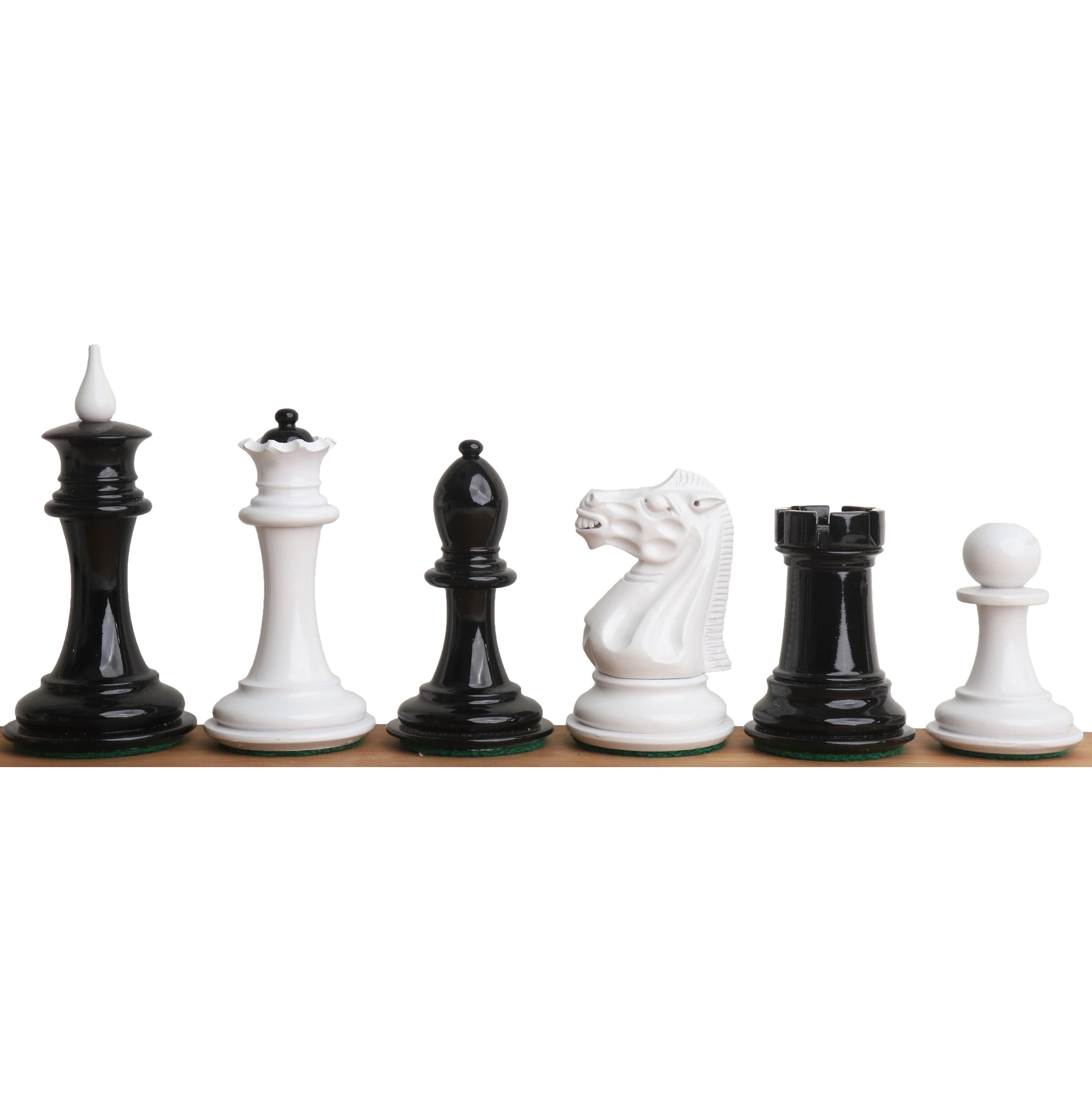 Standard Club Triple Weighted Plastic Chess Set Black & Camel