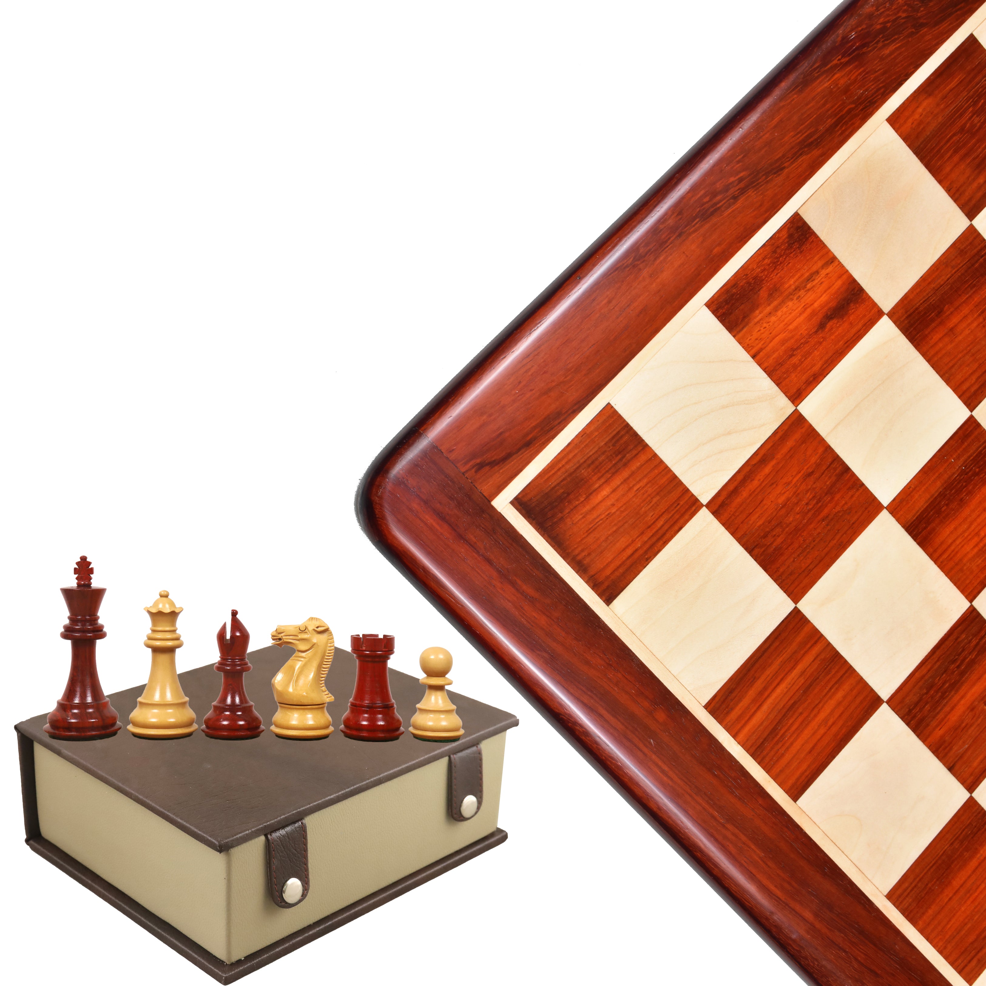World Championship Chess Pieces Set 3.75 FIDE type+ 21 Ebony Chess Board  COMBO