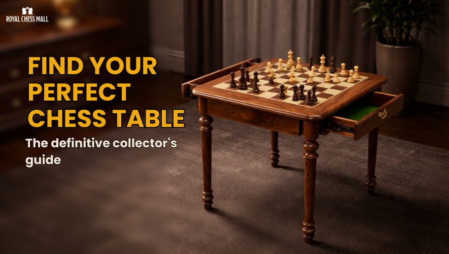 Discover the 7 best chess tables of 2026 - antique, modern, wooden & round. Expert-curated for collectors & gift givers. Find your masterpiece at Royal Chess Mall.