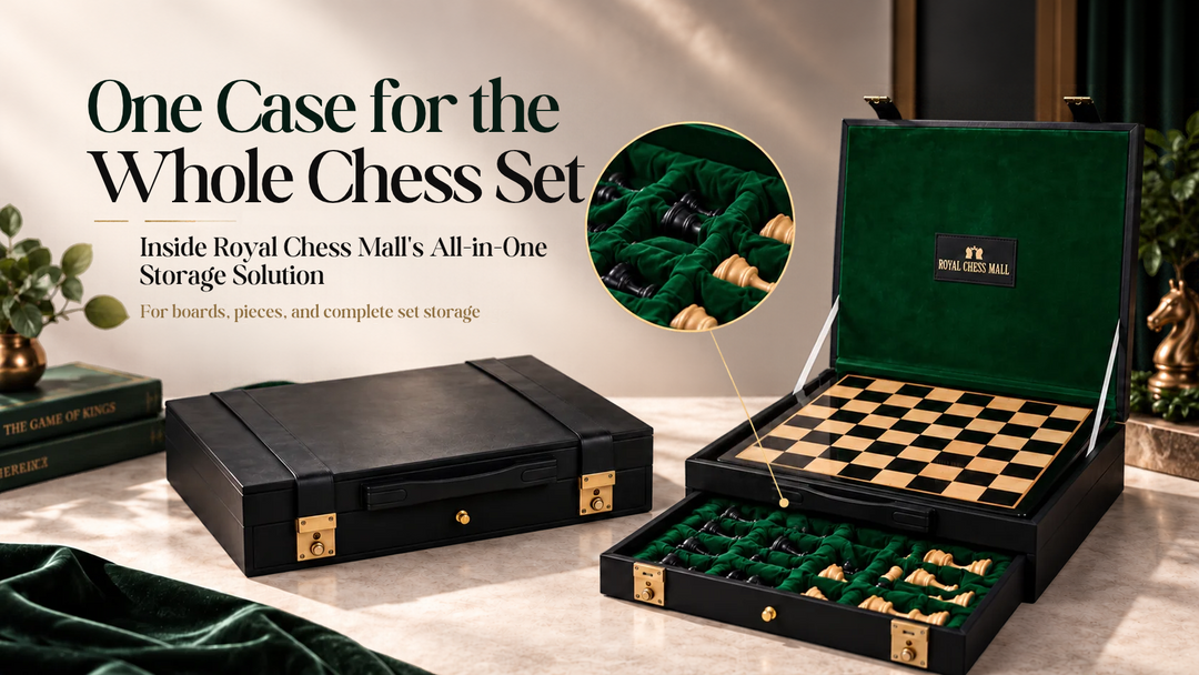 Chess Set Storage, Simplified: Royal Chess Mall Expands Its All-in-One Case for Smaller Sets