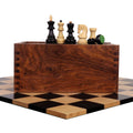 Russian Zagreb chess set combo with ebonised pieces and board