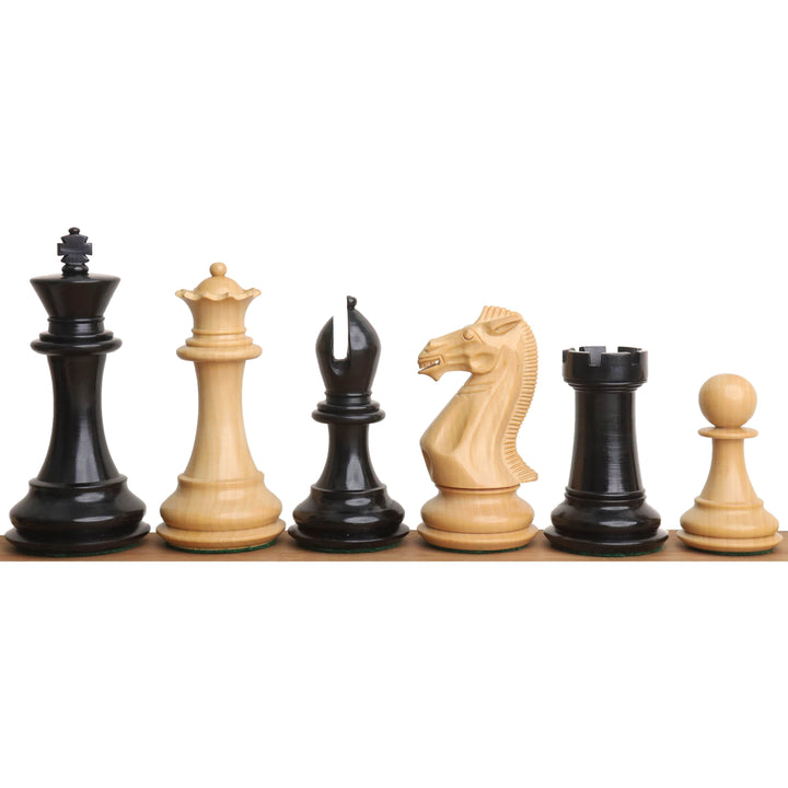 4.1" Traveller Staunton Luxury Chess Set- Chess Pieces Only-Triple Weighted Ebony Wood