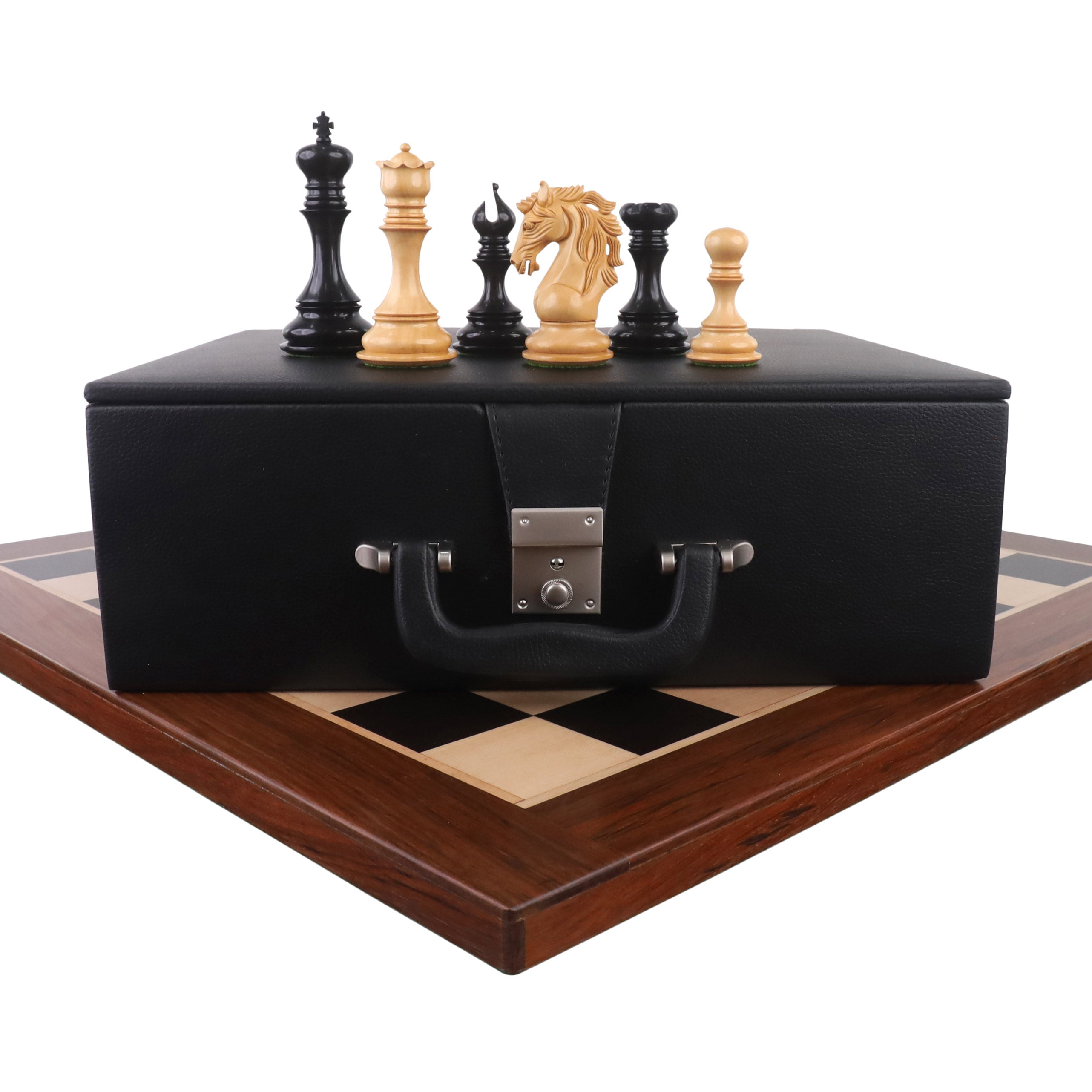 Combo of Goliath Series Luxury Staunton Chess Set - Pieces in Ebony Wood with Board and Box