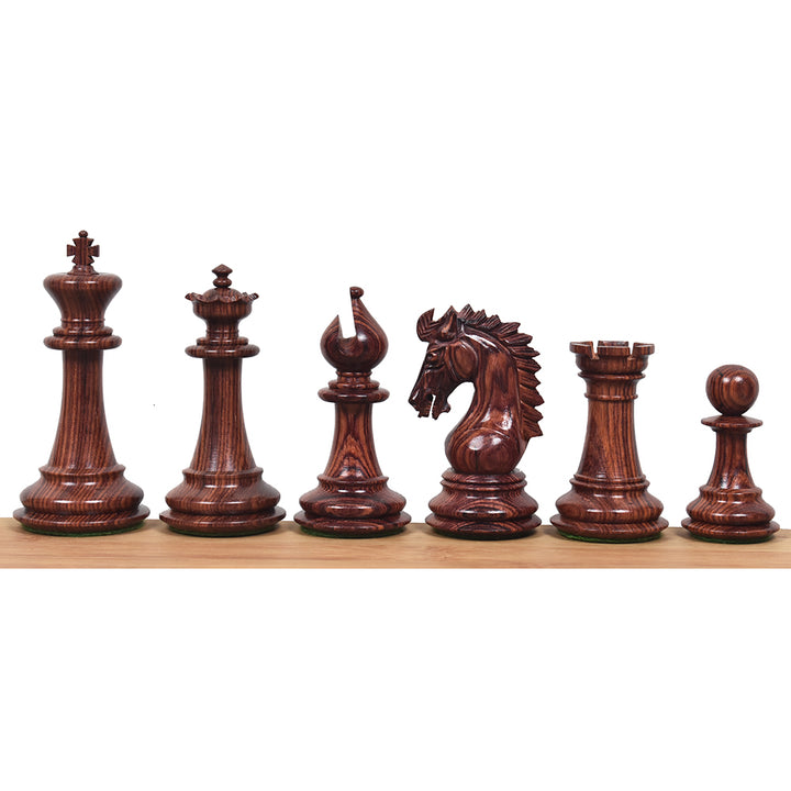 3.7" Emperor Series Staunton Chess set- Chess Pieces Only- Double Weighted Rose Wood - Warehouse Clearance - USA Shipping Only