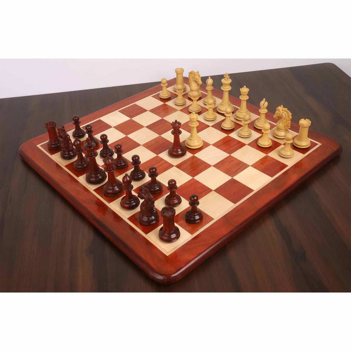 3.9" Heritage Series Staunton Chess set- Chess Pieces Only- Bud Rosewood & Boxwood
