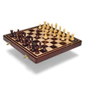 16" Windsor Executive Magnetic Travel Chess Set- Rosewood & Maple Wood Board with Rosewood Pieces