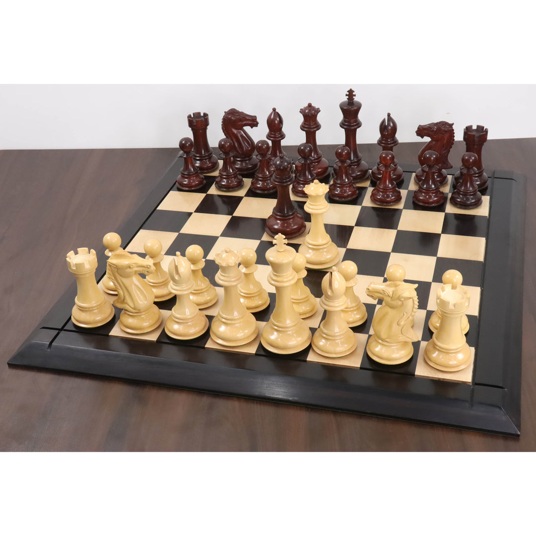 Slightly Imperfect 6.1" Mammoth Luxury Staunton Chess Set- Chess Pieces Only - Bud Rosewood - Triple Weight