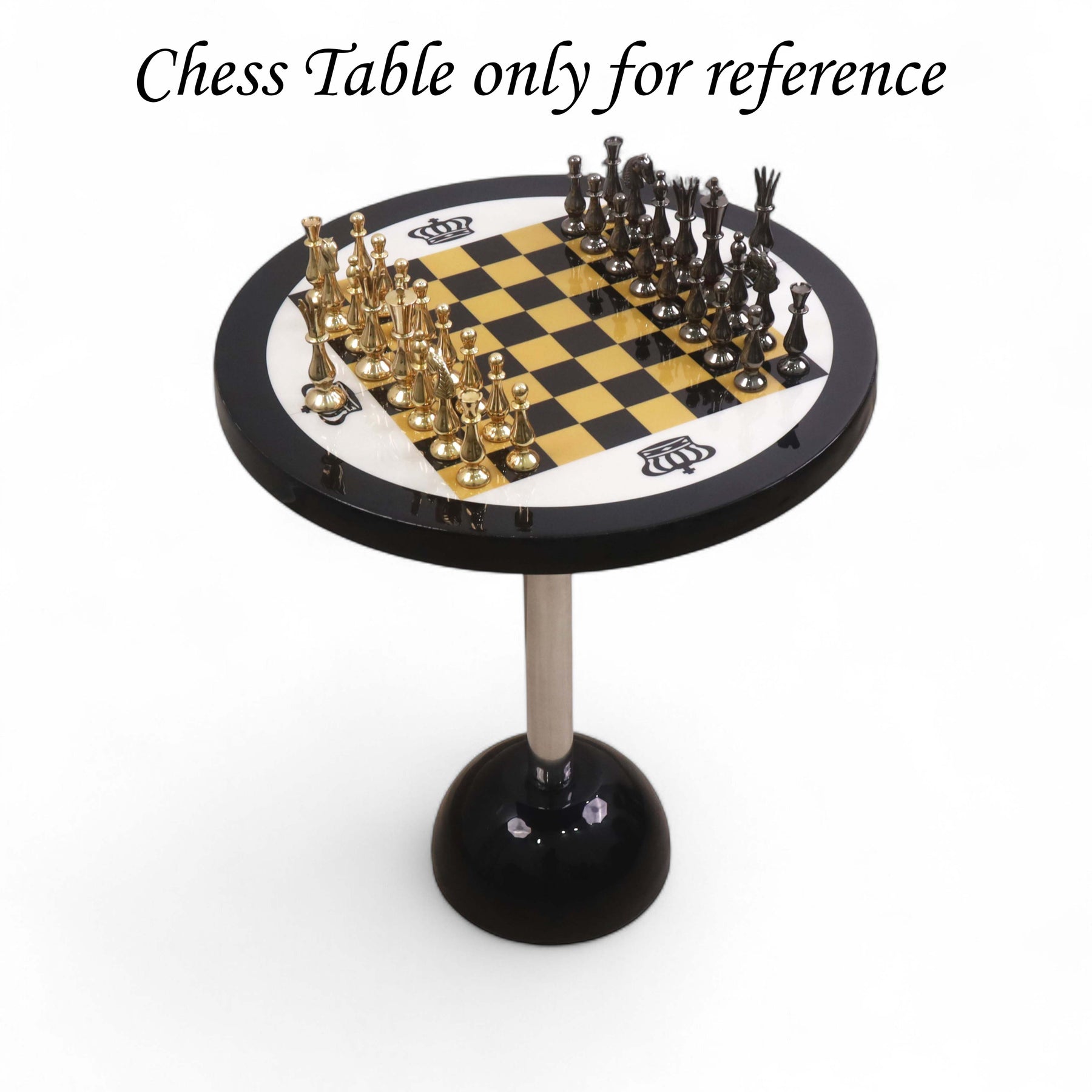 3.6” Regal Curve Brass Chess Pieces – Handcrafted Luxury