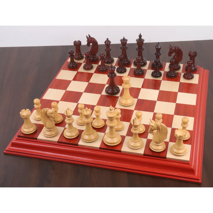 4,6" Bath Luxury Staunton Schachspiel - Nur Schachfiguren - Knospe Palisander - Dreifach Gewicht