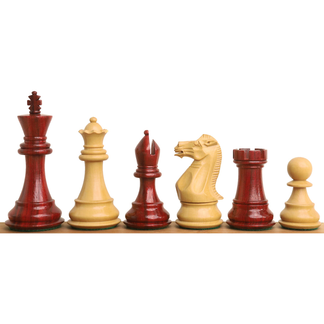 Combo of 3.9" Professional Staunton Chess Set - Pieces in Bud Rosewood With Board and Box