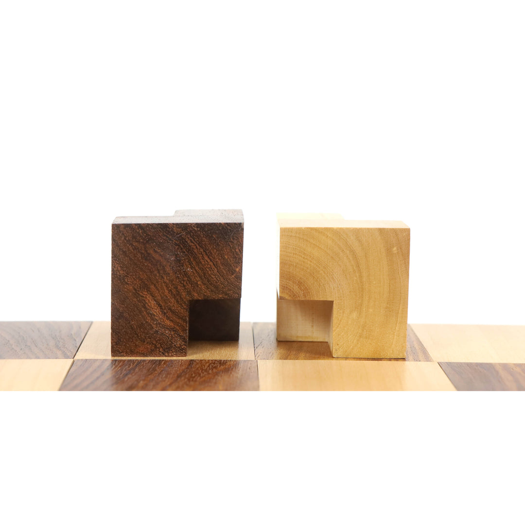 1923 Bauhaus Combo Chess Set - Golden Rosewood Chess Pieces + Chess Board - Warehouse Clearance - Europe Shipping Only