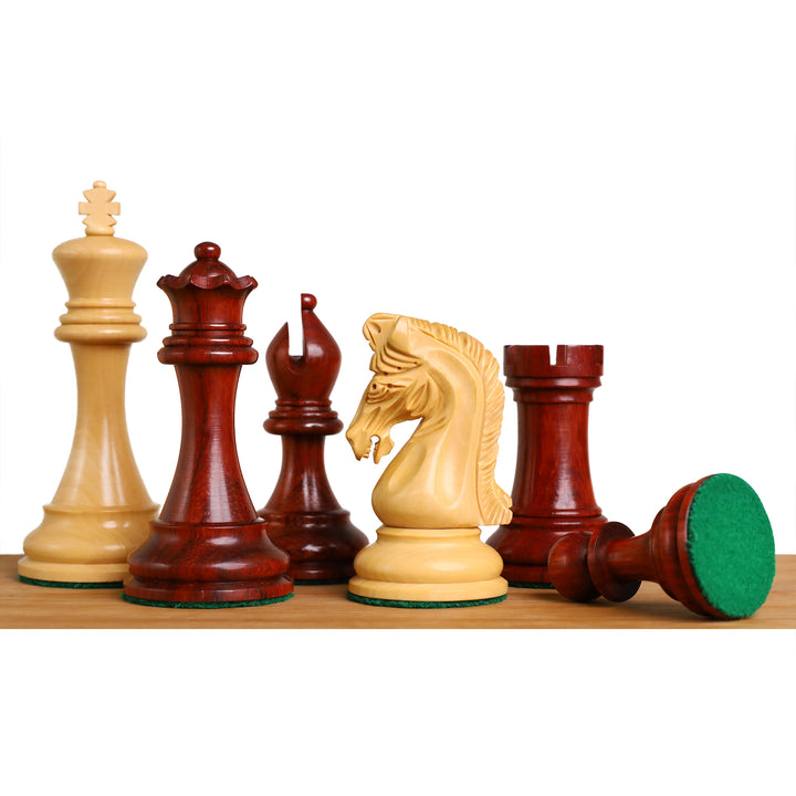 Repro 2016 Sinquefield Staunton Chess Set- Chess Pieces Only-Bud Rosewood-Triple Weight