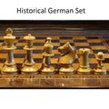 Jeu d'échecs de collection allemand des années 1920 légèrement imparfait - Pièces d'échecs uniquement - Buis ancient - 4.1"