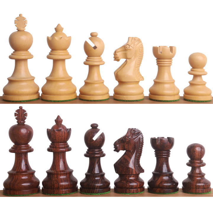 3.3" Set di scacchi Taj Mahal Staunton - Solo pezzi di scacchi - Palissandro e bosso