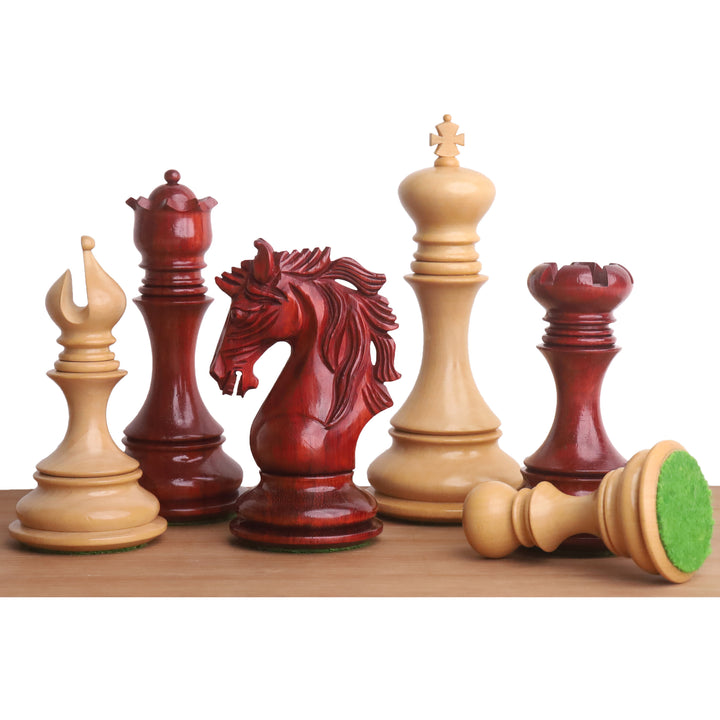 Set di scacchi di lusso Staunton della serie Goliath - Pezzi in palissandro Bud con scacchiera e scatola