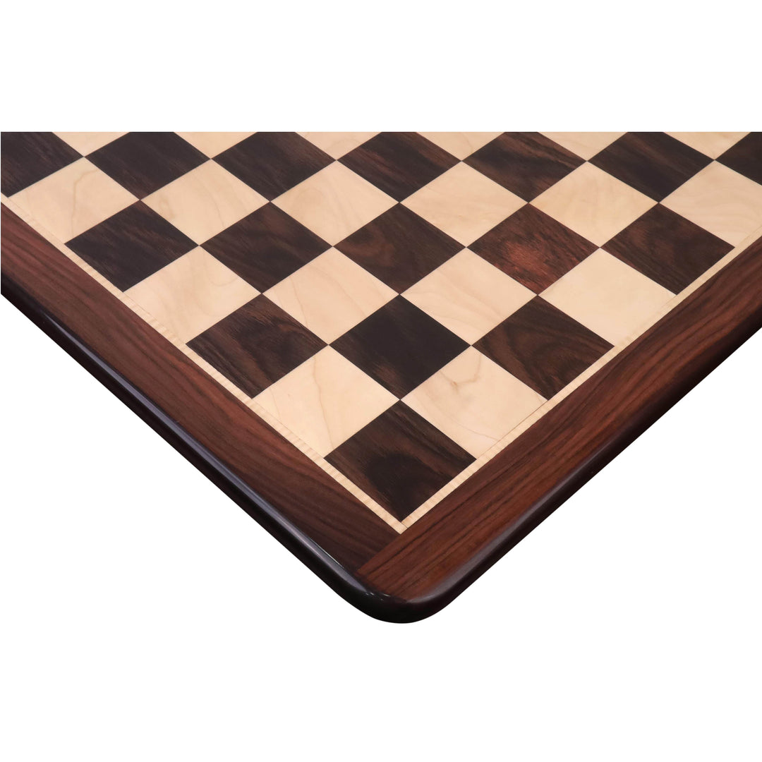 Slightly Imperfect 25 inches Large Chess board in Rosewood & Maple Wood - 65 mm Square - Warehouse Clearance - Europe Shipping Only