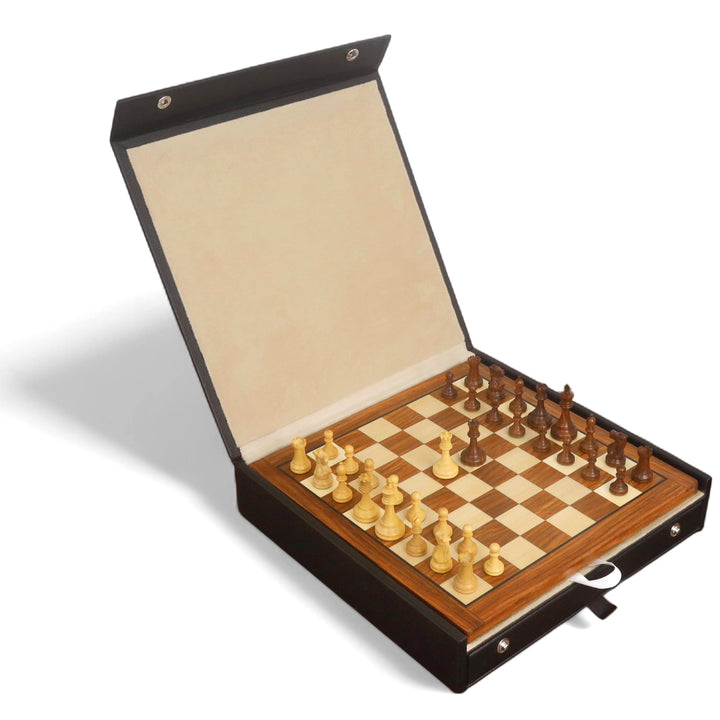12” Minimalist Staunton Travel Chess Set – Elegant Non-Magnetic Gift Edition
