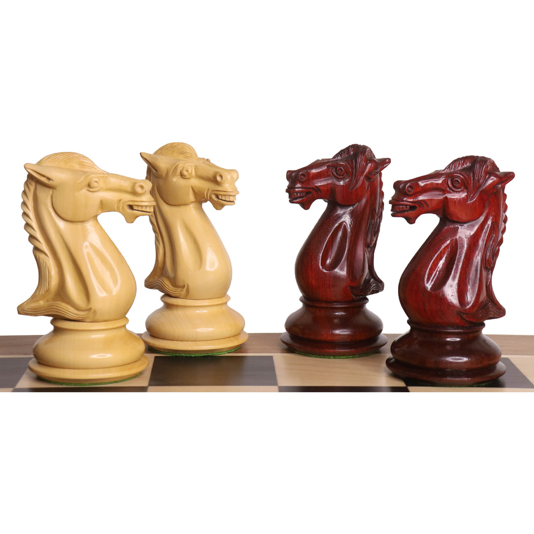 Slightly Imperfect 6.1" Mammoth Luxury Staunton Chess Set- Chess Pieces Only - Bud Rosewood - Triple Weight