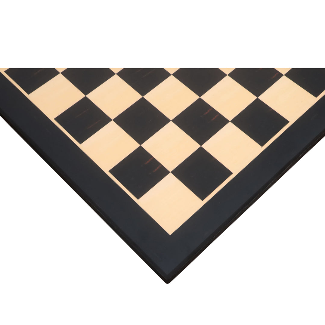 Slightly Imperfect 21" Ebony & Maple Wood Printed Chess Board- 55mm square- Matt Finish