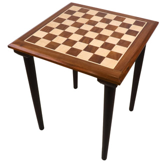 22" Tournament Chess Board Table With Stoppers - 26" Height - Golden Rosewood