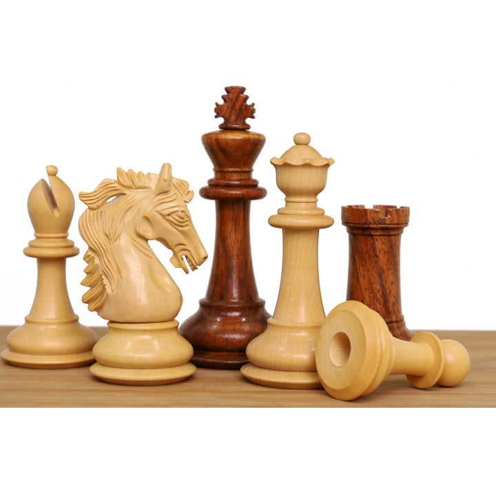 Slightly Imperfect 3.9" Heritage Series Chessnut Pro Sensor Compatible Set- Chess Pieces Only- Golden Rosewood