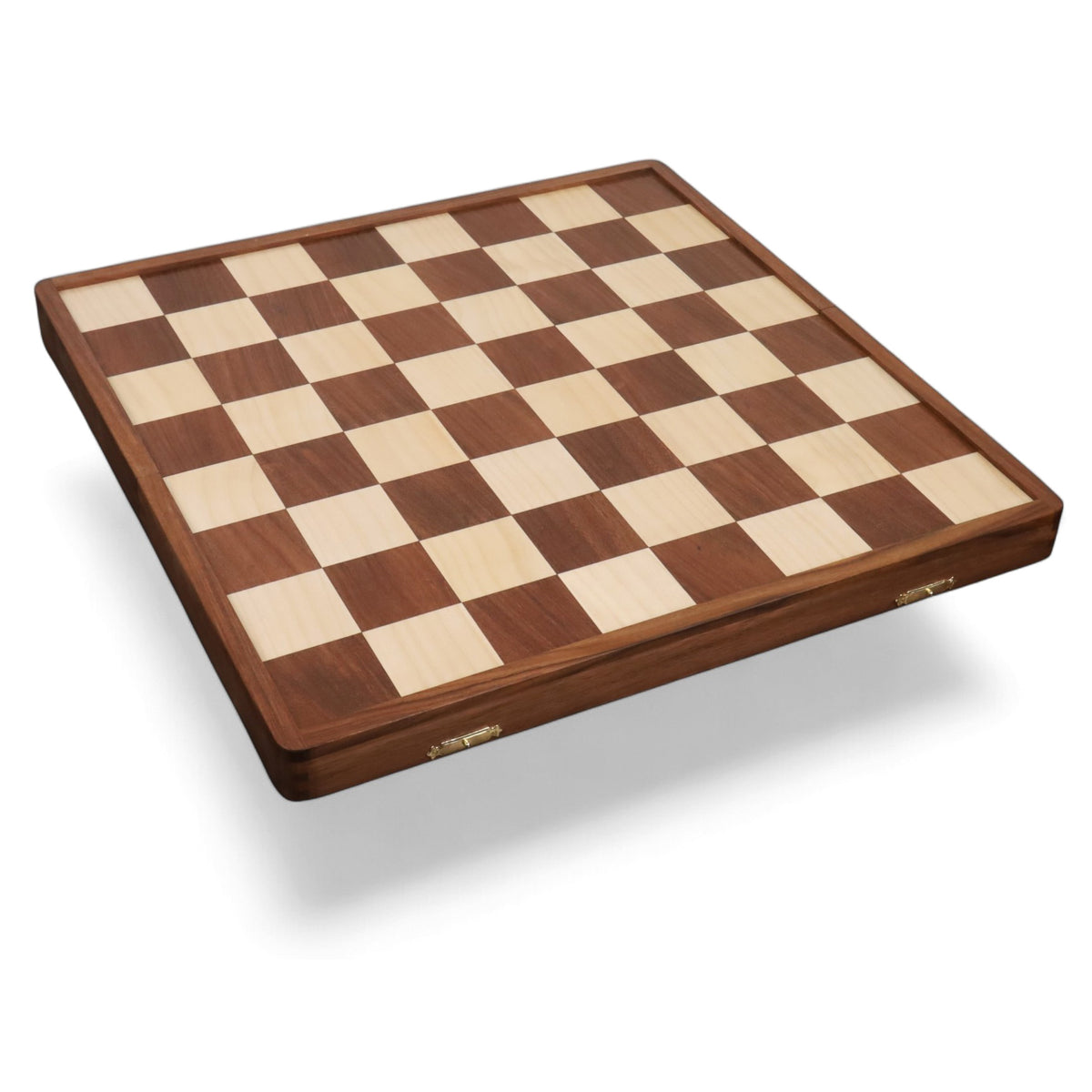 Slightly Imperfect 1950's Dubrovnik Chess Board Folding Style in Golden Rosewood & Maple Wood with Internal Storage - 57 mm square - Warehouse Clearance - Europe Shipping Only