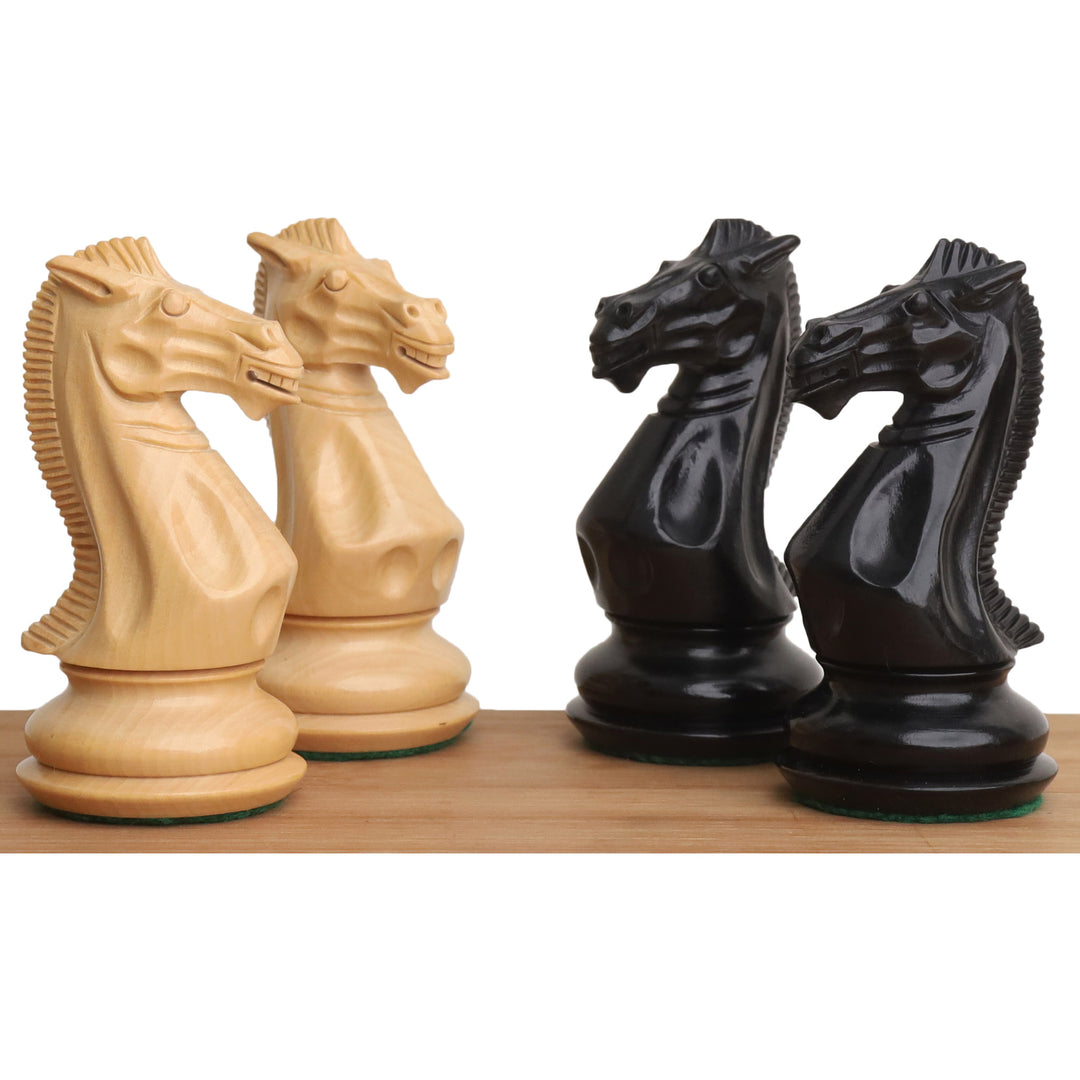 4.1" Traveller Staunton Luxury Chess Set- Chess Pieces Only-Triple Weighted Ebony Wood