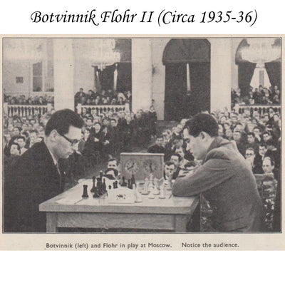 Combo of 1935 Botvinnik Flohr-II Soviet Chess Set - Pieces in Golden Rosewood with Board and Box
