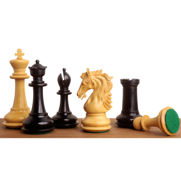 3.9" Heritage Series Staunton Chess set- Chess Pieces Only- Ebony Wood & Boxwood