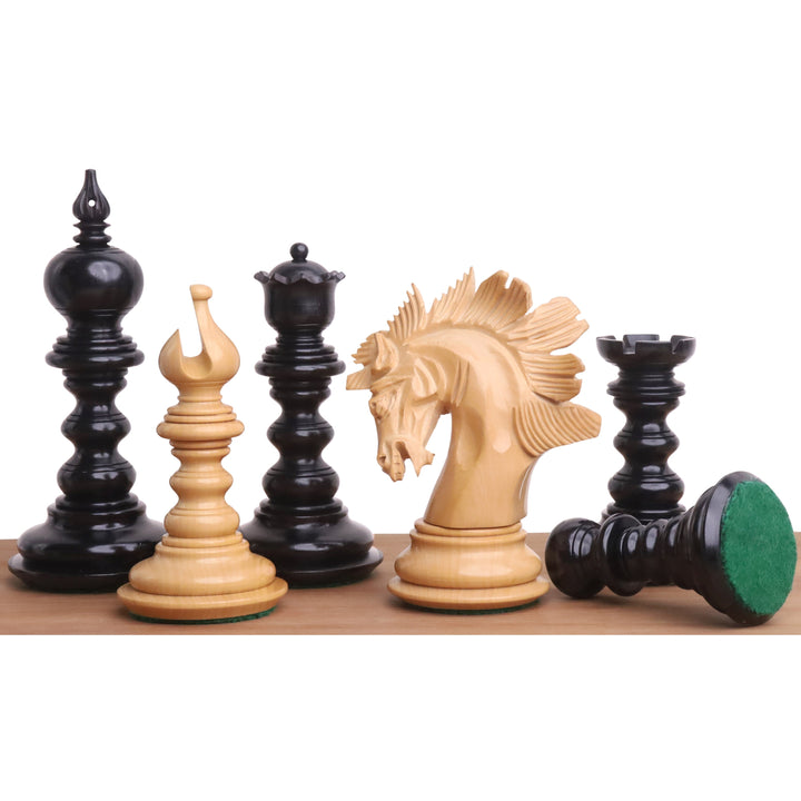 Slightly Imperfect 4.3" Marengo Luxury Staunton Chess Set- Chess Pieces Only- Ebony Wood Triple Weight