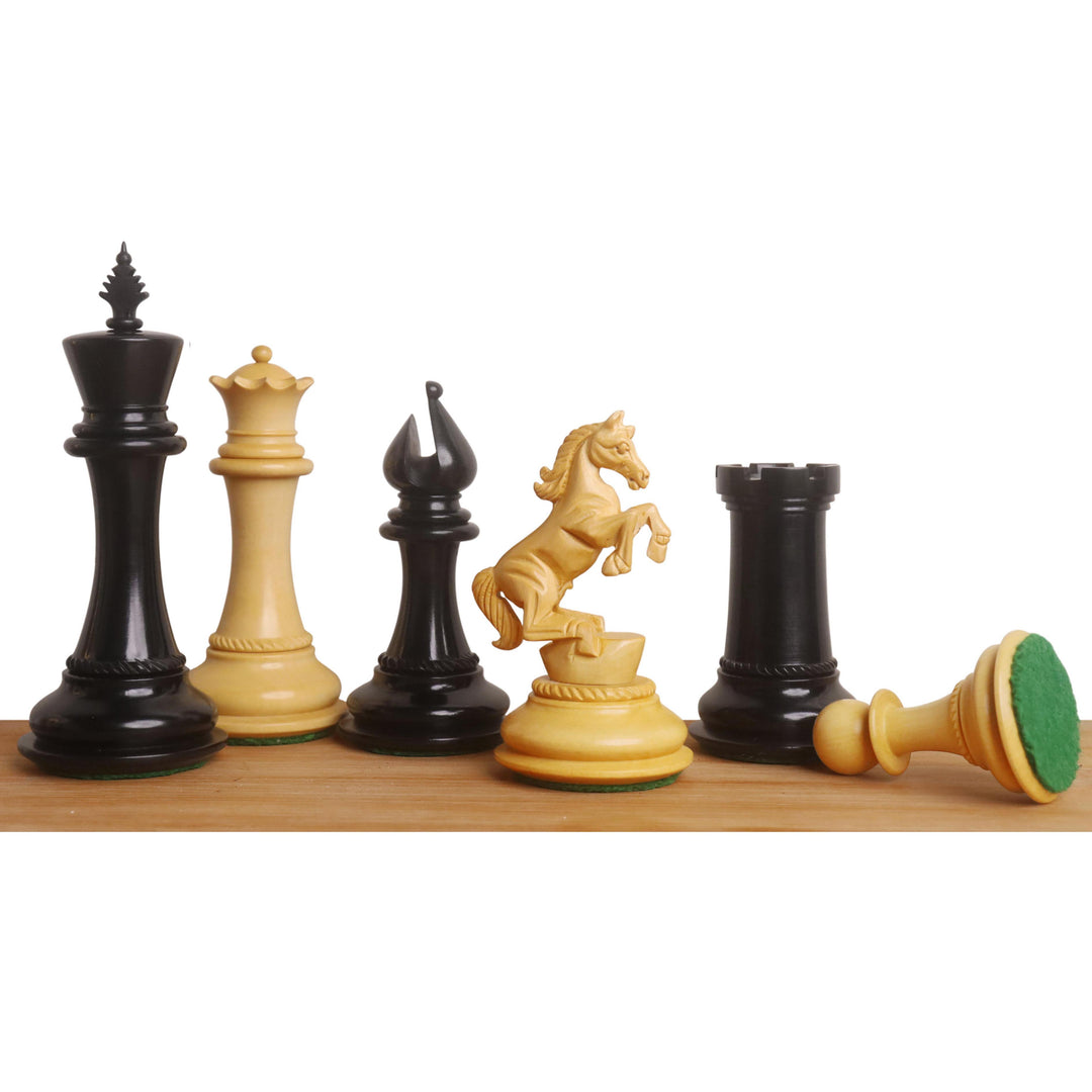 4.5" Incitatus Luxury Staunton Chess Set – Chess Pieces Only - Triple Weighted - Ebony Wood