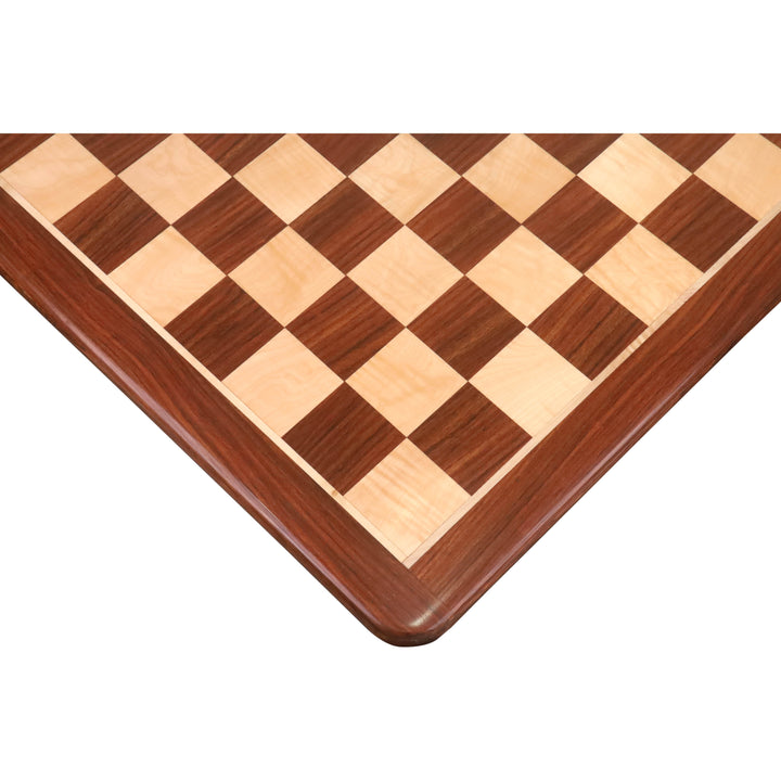 Duża plansza szachowa 25 cali z drewna Złote Drewno Rózane I Klon - Kwadrat 65 mm