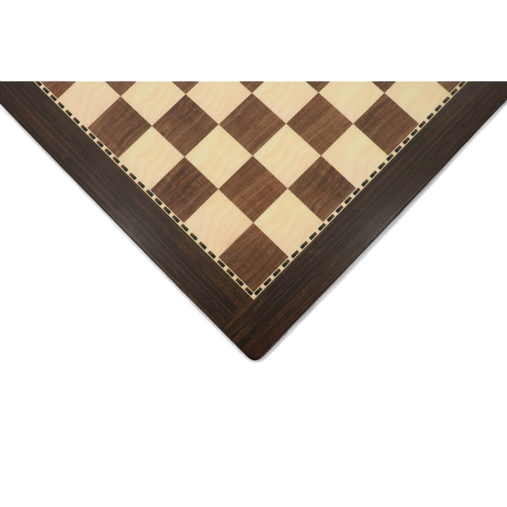 16" Walnut & Maple Printed Chess Board – Matte Finish Tournament Board