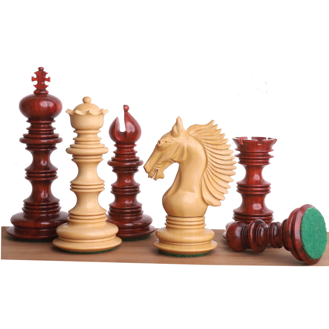 4.5" Set di scacchi Gallant Lusso Staunton - Solo pezzi di scacchi - Triplo peso - Palissandro Bud