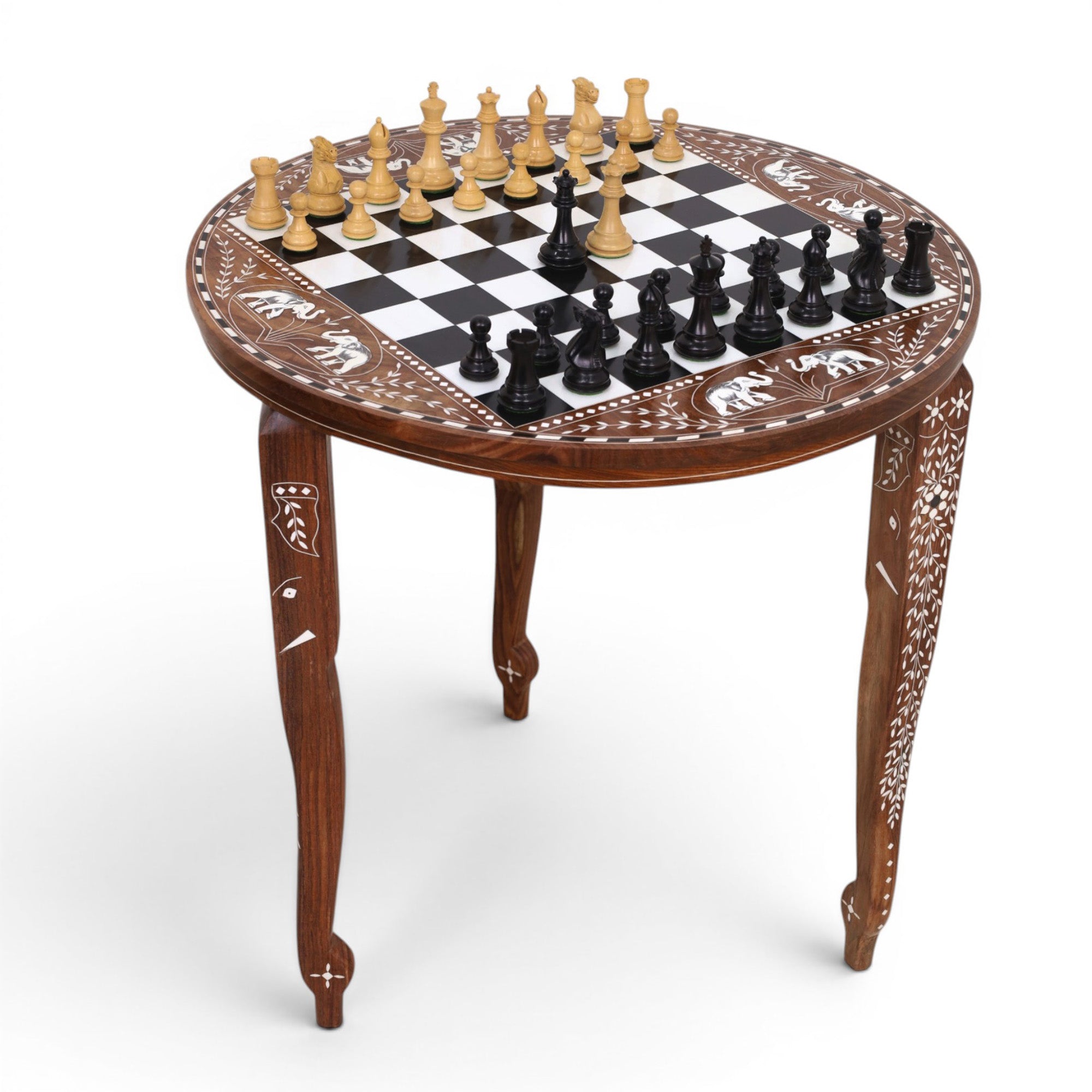 Luxury Antique Chess Table Collection - Vintage Wooden Designs