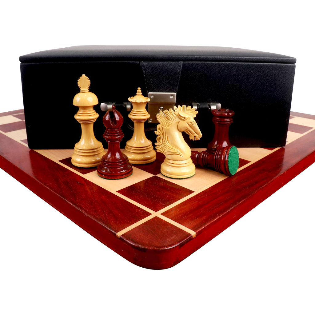 Combo of Paperweight Rook, Bishop & Pawn top Chess Pieces in Box Wood / Bud Rosewood - 4.52