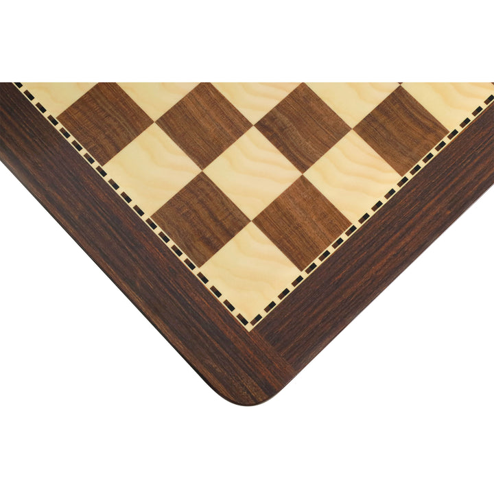 21" Walnut & Maple Printed Chess Board – Matte Finish Tournament Board