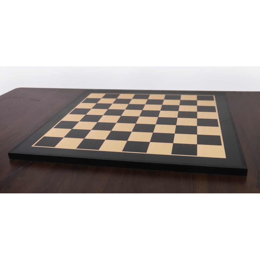 Slightly Imperfect 21" Ebony & Maple Wood Printed Chess Board- 55mm square- Matt Finish