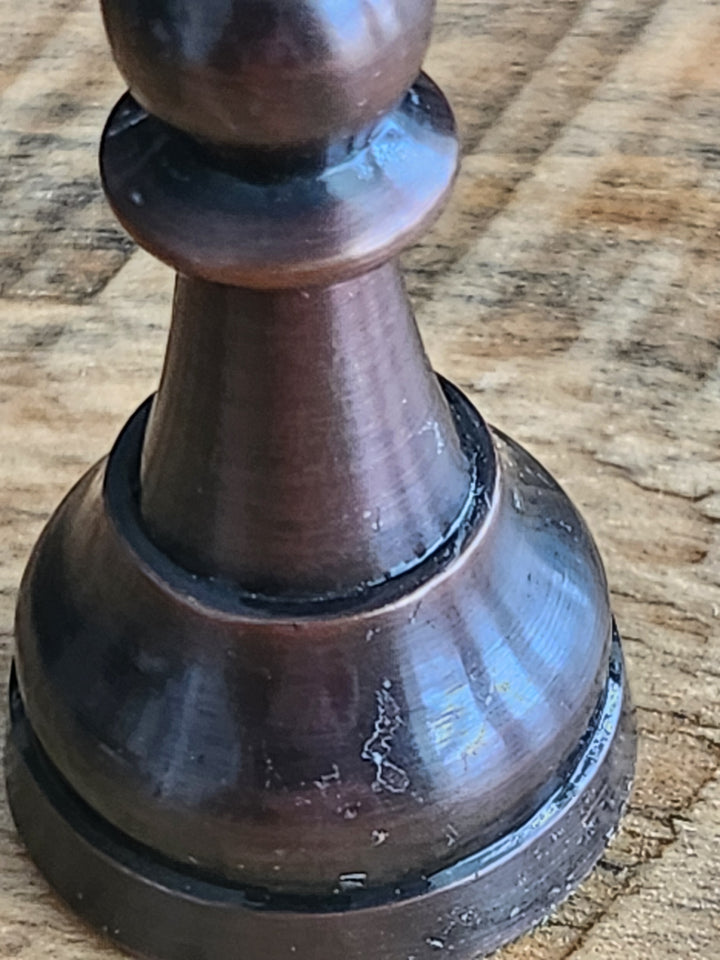 Slightly Imperfect 3.5" Elegance Series Brass Metal Luxury Chess Set - Pieces Only- Antiqued Copper - Warehouse Clearance - USA Shipping Only