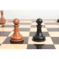 Combo of 1849 Cooke Type Staunton Chess Set - Pieces in Ebony Wood & Antiqued Boxwood with Board and Box