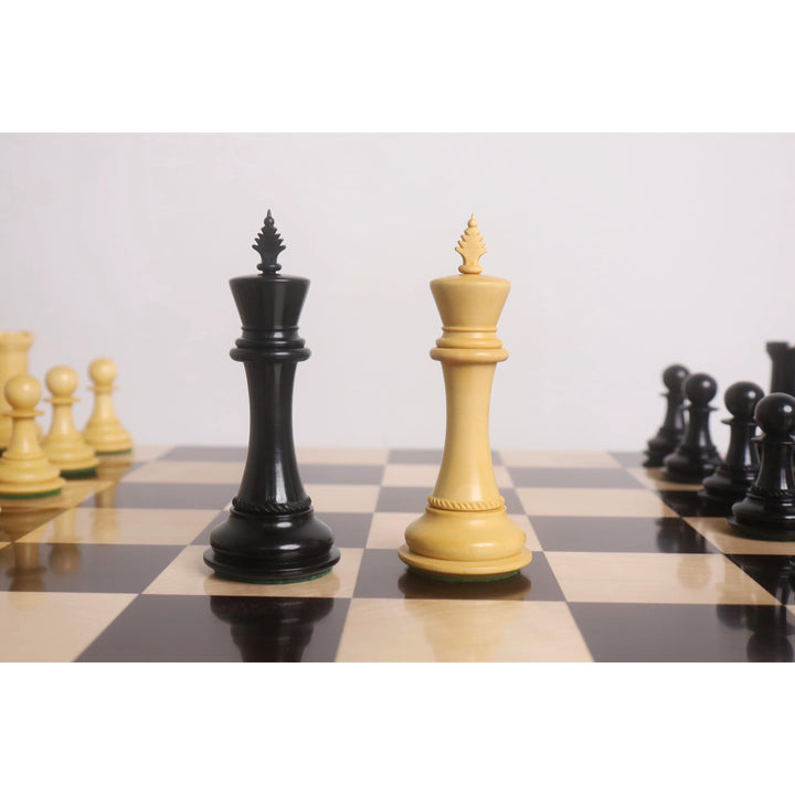 4.5" Incitatus Luxury Staunton Chess Set – Chess Pieces Only - Triple Weighted - Ebony Wood