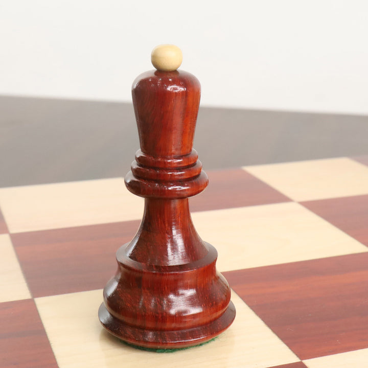 Jeu d'échecs russe Zagreb 59' légèrement imparfait - Pièces d'échecs uniquement - Bois de rose Bud à double lestage