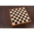16" Premier Series Magnetic Travel Chess Set- Ebony & Maple Wood Board with Ebonised Boxwood Pieces - Warehouse Clearance - Europe Shipping Only