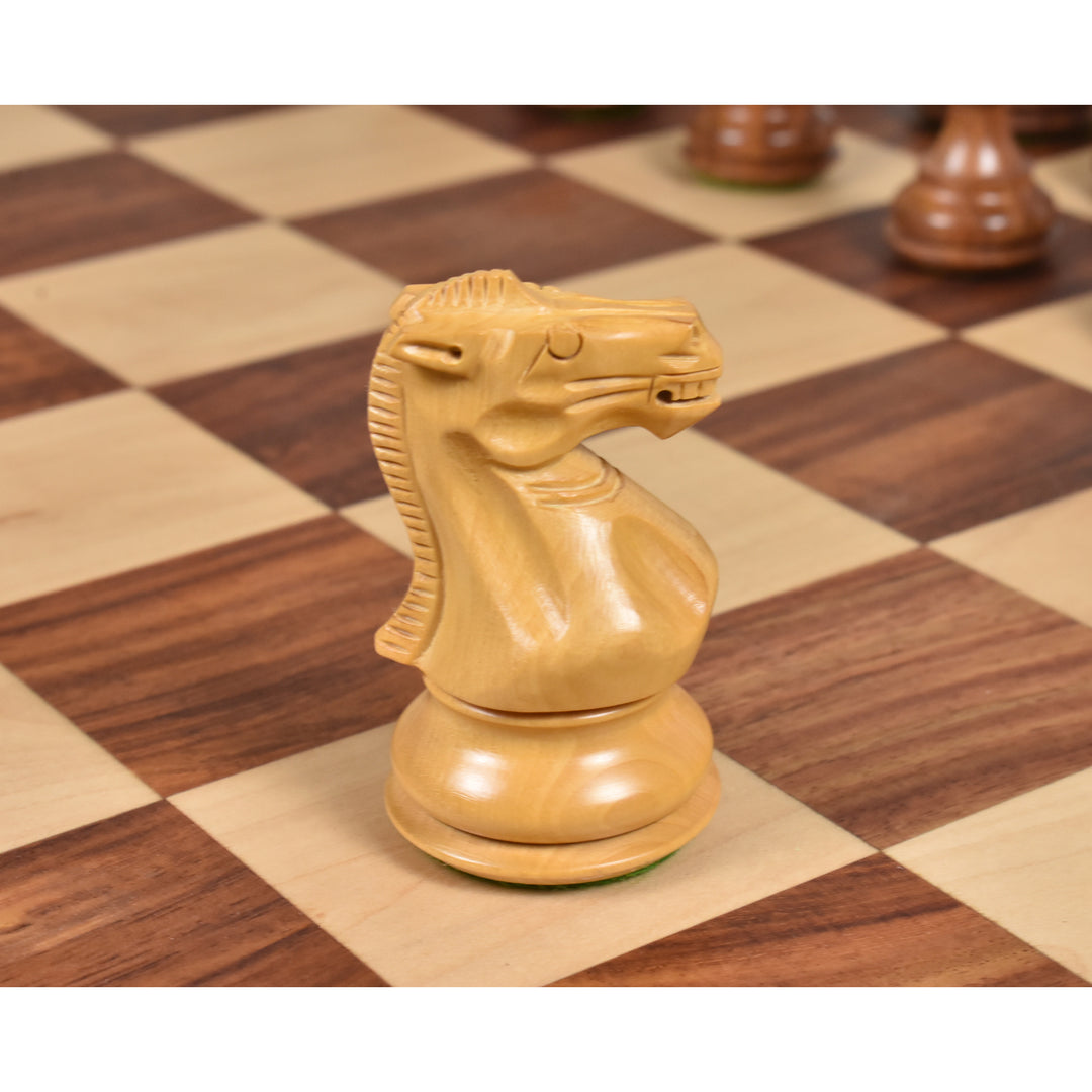 3.6” Profesjonalny zestaw Staunton Chessnut kompatybilny z czujnikiem - tylko szachy - złote drewno różane