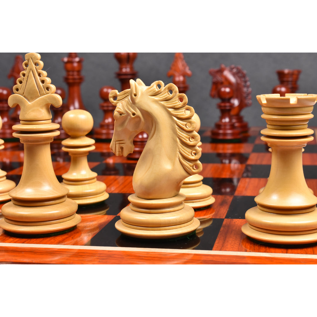 4.5″ Carvers’ Art Luxury Chess Set- Chess Pieces Only - Triple Weighted Bud RoseWood - Warehouse Clearance - USA Shipping Only