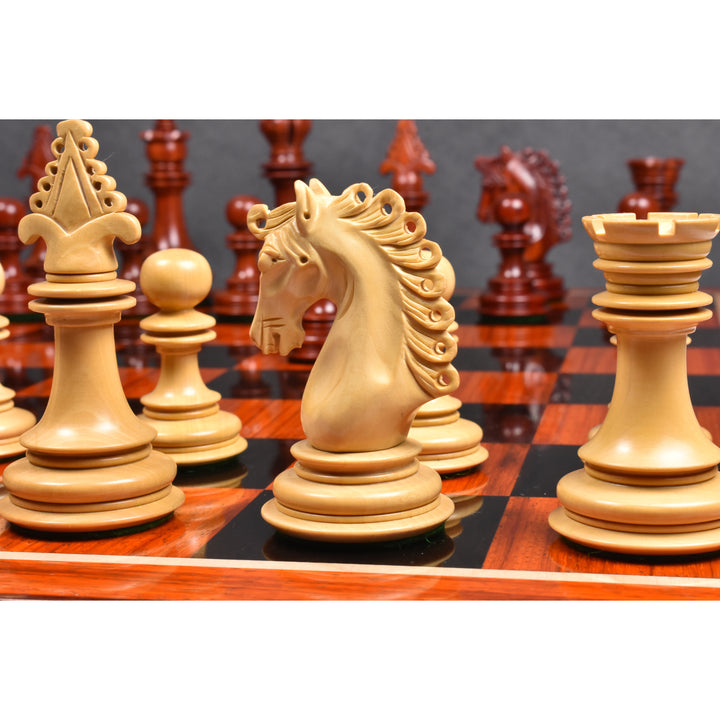 4.5″ Carvers’ Art Luxury Chess Set- Chess Pieces Only - Triple Weighted Bud RoseWood - Warehouse Clearance - USA Shipping Only