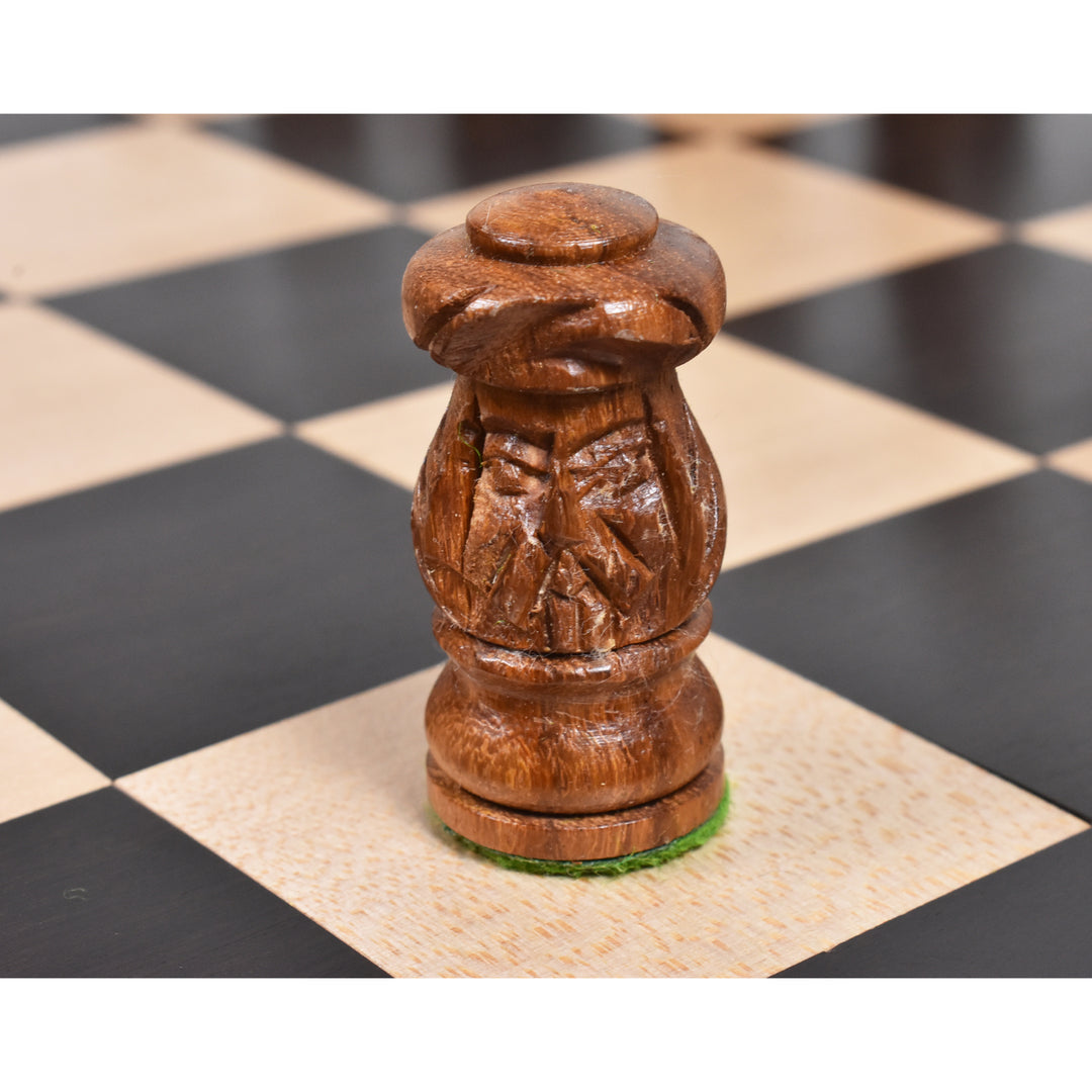 Échecs Set Main Sculpté King 8.9cm 32 Bois Pondérées Fait Échecs Pièces Échecs Set Main Sculpté King 8.9cm 32 Bois Pondérées Fait Échecs Pièces