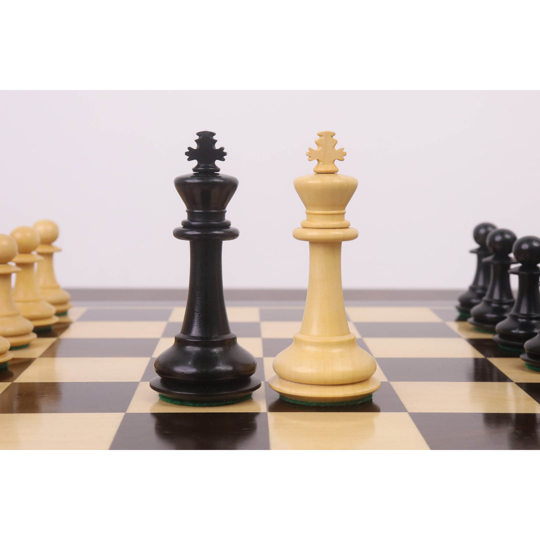 3.9" Heritage Series Staunton Chess set- Chess Pieces Only- Ebony Wood & Boxwood